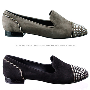 4059 stud toe point loafer