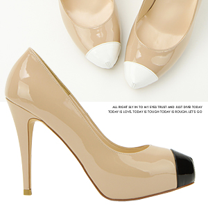 4336 cap-toe point platform heels