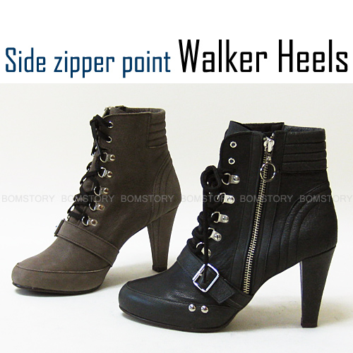 3505 side zipper point walker heel