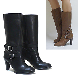 3676 Belted middle boots