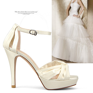 4759 fold detail feminine wedding sandal