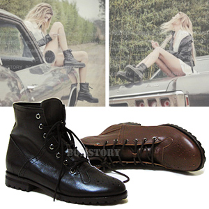 3070 Lace-up real walker boots
