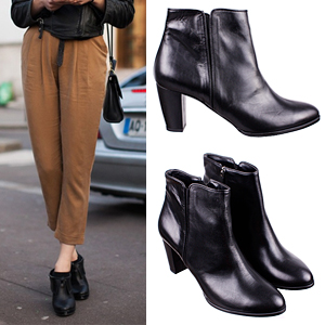 4277 simple line ankle boots