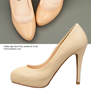 4334 beige color platform heels