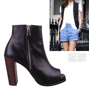 4547 slim line open ankle boots